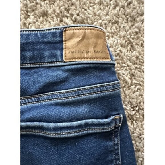 American Eagle Distressed High Rise Jeggings Women's Size 2 Next Level Stretch - Picture 15 of 15